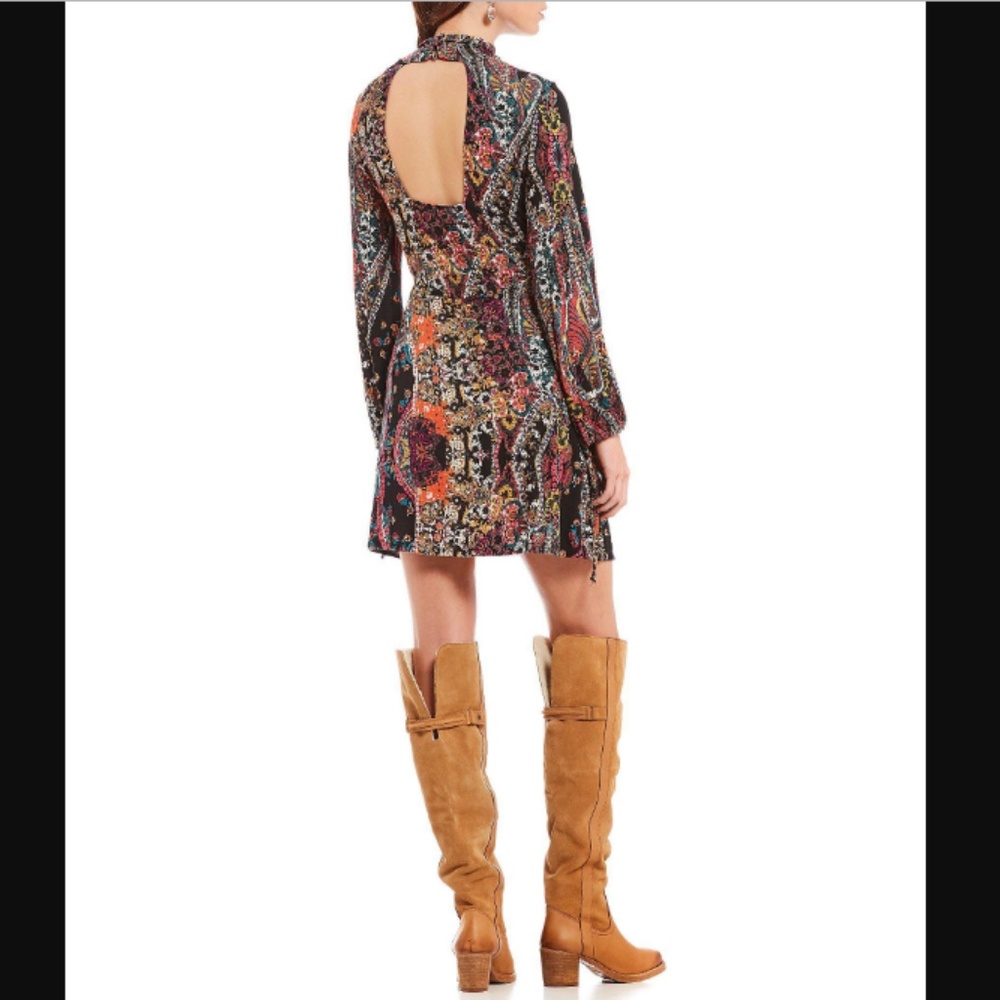 Free People All Dolled Up Paisley Turtleneck Dress - Picture 5 of 8